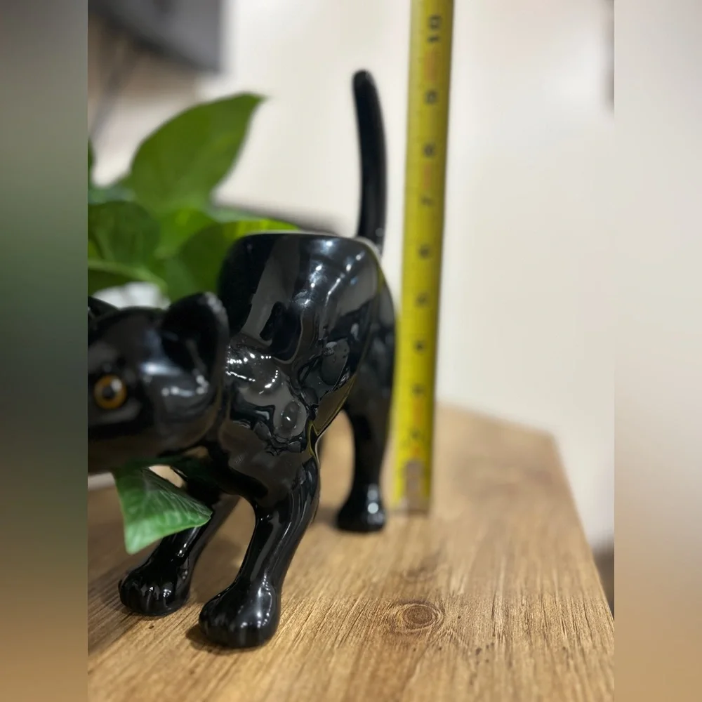 PartyLite Retired Halloween Black Cat Tealight Holder - Picture 6 of 7